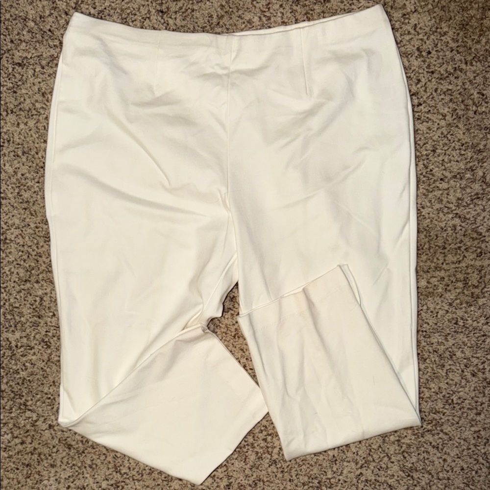 Cold water creek 2x stretch wide leg pant Elegant White Pants